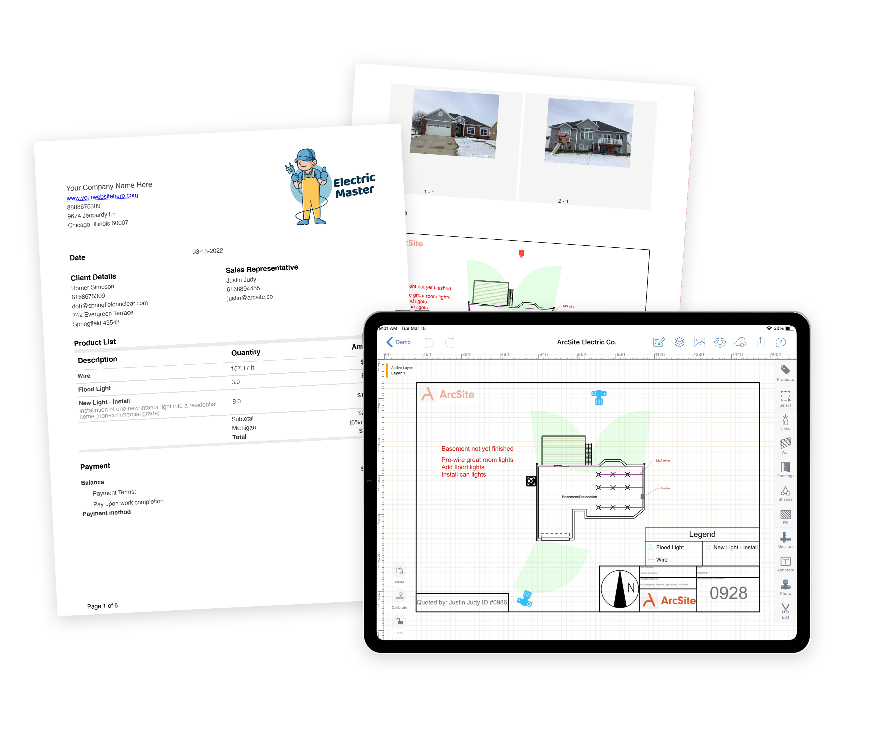 Electrical ArcSite Drawing Electrical ArcSite Drawing