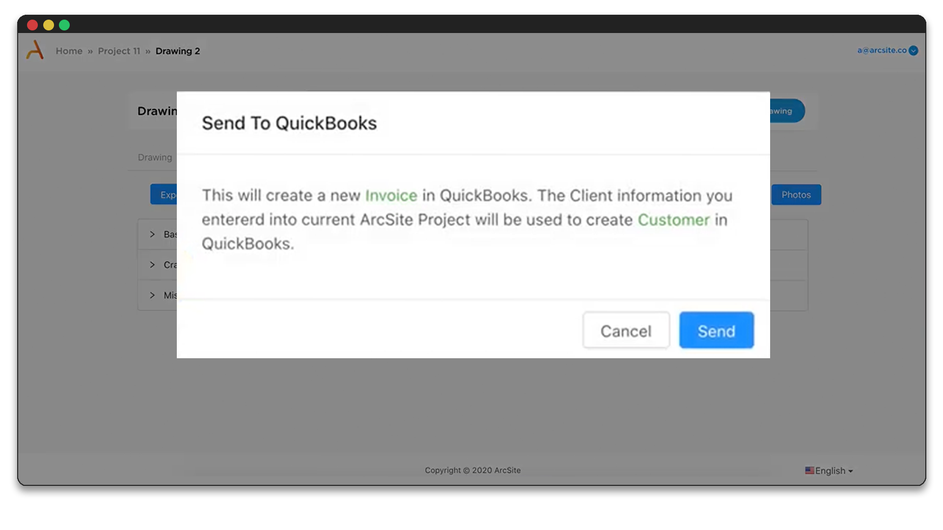 Send to Quickbooks Send to Quickbooks